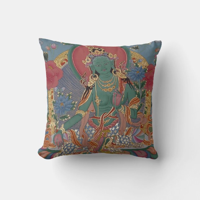 Green Tara Pillow (Front)