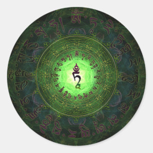 Green Tara - Protection from dangers and suffering Classic Round Sticker