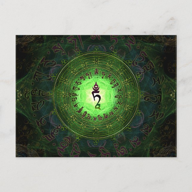 Green Tara - Protection from dangers and suffering Postcard (Front)