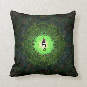 Green Tara - Protection from dangers and suffering Throw Pillow