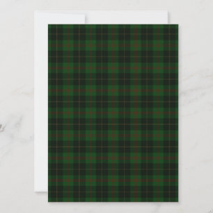 Green Tartan Plaid Scottish Pattern flat card