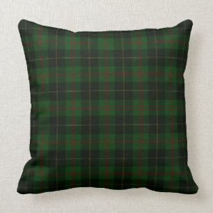 Green Tartan Plaid Scottish Pattern Throw Pillow