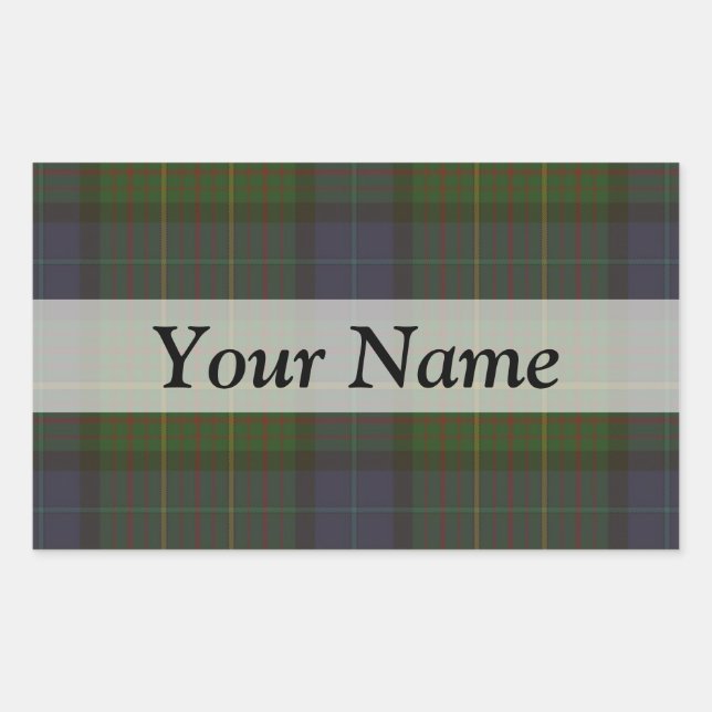 Green tartan plaid sticker (Front)