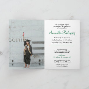 Green Tassel Graduation Announcement