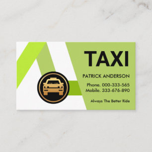 Green Taxi Routes Ride Share Business Card
