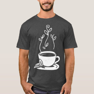 Green Tea Black and White Minimalist Design by Tob T-Shirt
