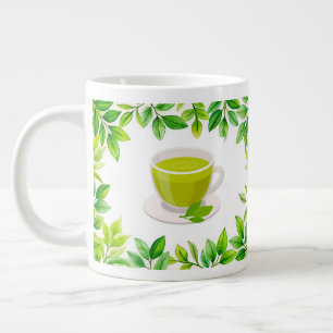 Green tea large coffee mug