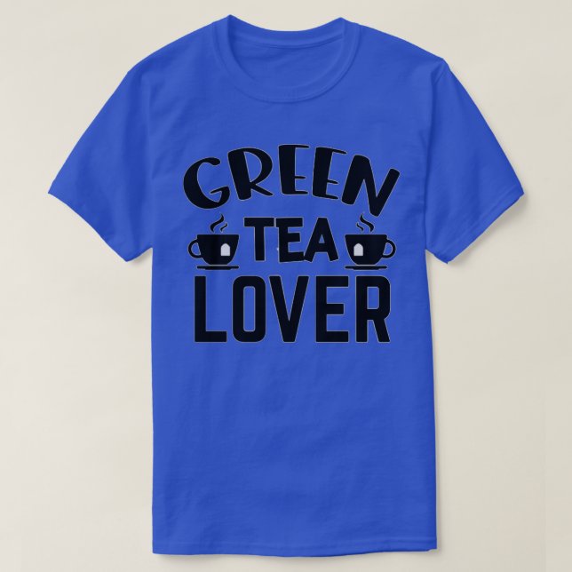 Green Tea Lover Illustration Art Design T-Shirt (Design Front)