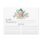 Green Tea Pot Floral Recipe Card