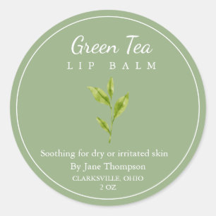 Green Tea Salve / balm Label