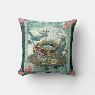 Green Tea Throw Pillow