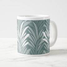 Green Teal Agave Leaves Nature Art Card
