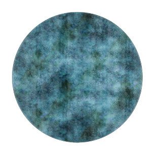 Green Teal Aqua Blue Earth Ocean Marble Abstract Cutting Board