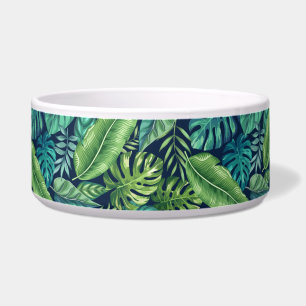Green & Teal Tropical Palm Banana Monstera Leaves 