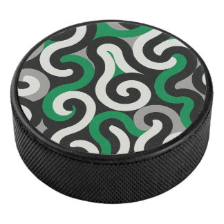 Green Team Hockey Puck