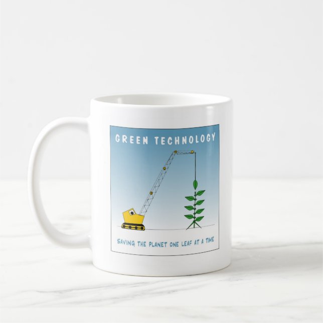Green Technology Coffee Mug (Left)