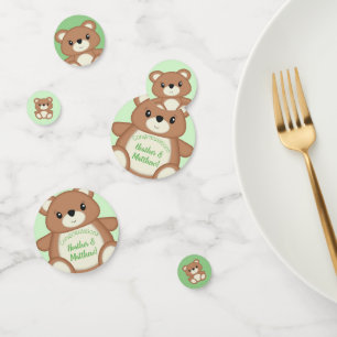 Green Teddy Bear Confetti