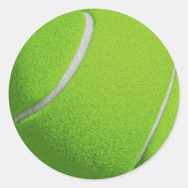Green Tennis Classic Round Sticker (Front)