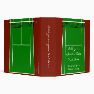 Green Tennis Court Design Binder