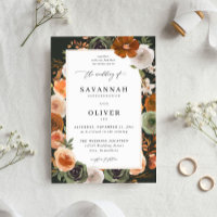 Green & Terra Cotta Floral Wedding S2 VLN -D Green