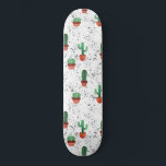 Green Terracotta Cactus Pots Splatter Pattern Skateboard<br><div class="desc">This modern, cute, and artsy pattern is perfect for the summer season. It features a hand-painted watercolor green, terracotta orange, black, and white potted cactus succulent pattern. It's artistic, trendy, cool, and unique. ***IMPORTANT DESIGN NOTE: For any custom design request such as matching product requests, color changes, placement changes, or...</div>