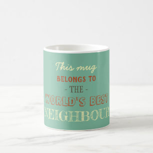 Green Terracotta Pastel Colour Gift for Neighbour Coffee Mug