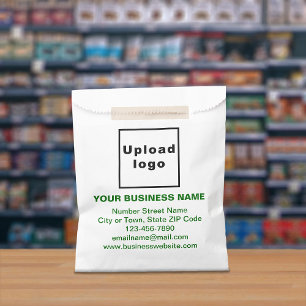 Green Text Business Brand on Paper Bag