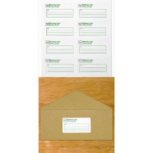 Green Text Business Shipping Label