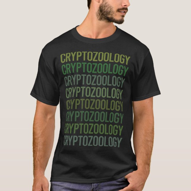 Green Text Cryptozoology Cryptid Cryptids T-Shirt (Front)