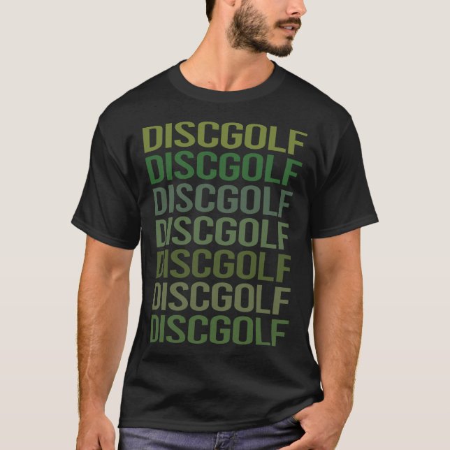 Green Text Disc Golf T-Shirt (Front)