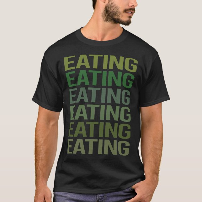 Green Text Eating T-Shirt (Front)