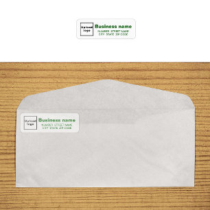 Green Texts Business Return Address Label