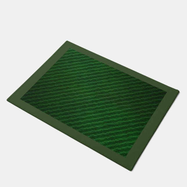 Green Texture Print Door Mat (Angled)