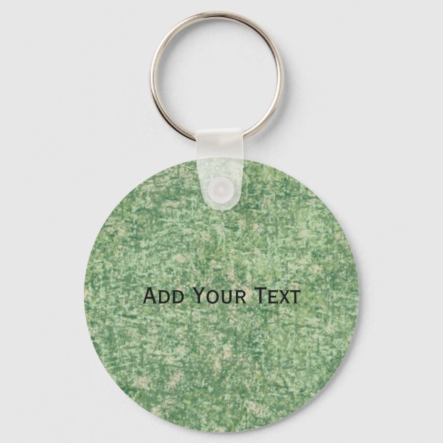 Green Textured Background by Shirley Taylor Keychain (Front)