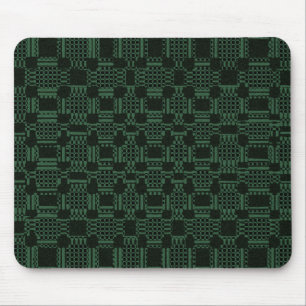 Green textured squares pattern mouse pad