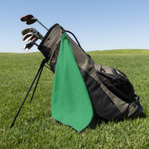 Green textured surface with  swirling pattern golf towel