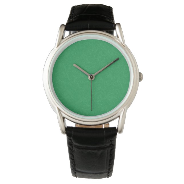 Green textured surface with  swirling pattern watch (Front)
