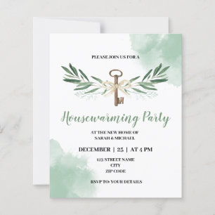 Green Themed Housewarming Party invitation