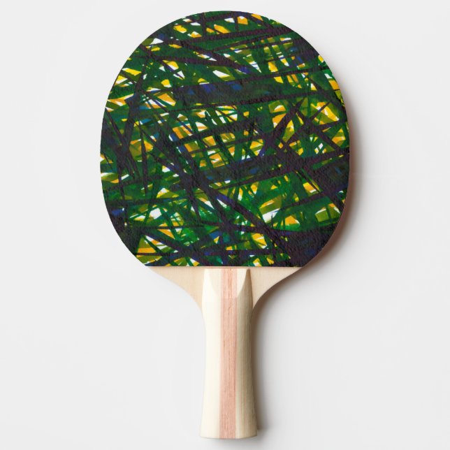 Green Thicket II Ping Pong Paddle (Front)