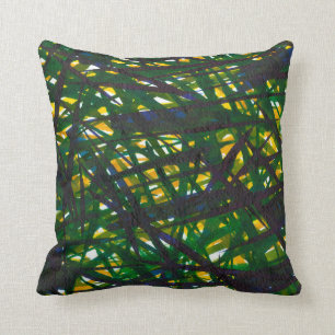Green Thicket II Throw Pillow