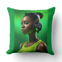 Green Throw Pillow
