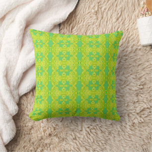 green throw pillow