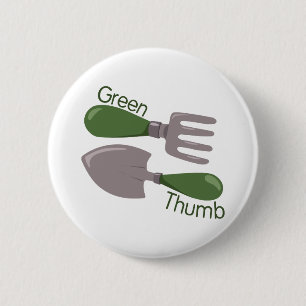 Green Thumb 2 Inch Round Button