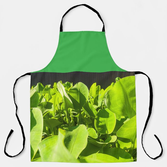 Green Thumb Apron - Green Plants Design (Front)