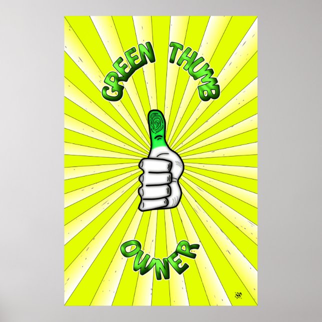 Green thumb (gardening) poster (Front)