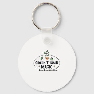 Green Thumb Magic   Urban Gardening T-Shirt Keychain