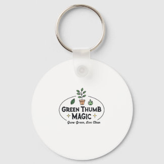 Green Thumb Magic | Urban Gardening T-Shirt Keychain