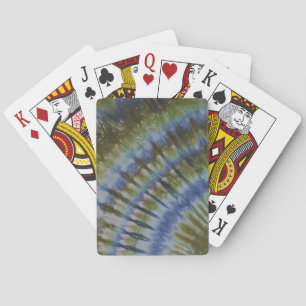 Green Tie Dye Bicycle Playing Cards