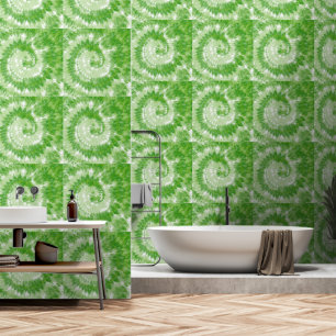 Green Tie Dye Swirl  Wallpaper