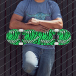 Green Tiger Animal Skin Pattern Design  Skateboard<br><div class="desc">Exotic green Tiger Animal Skin Pattern with patches of white seamless repeat Design</div>
